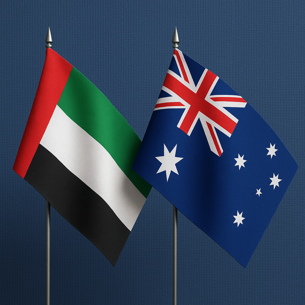 UAE and Australian flags after New Exemptions for Subclass 482 Visa Released