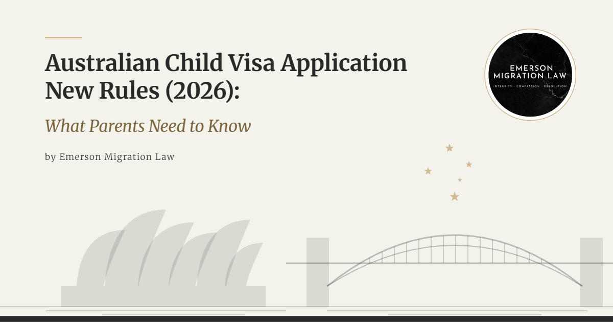 Australian Child Visa Application New Rules (2026)